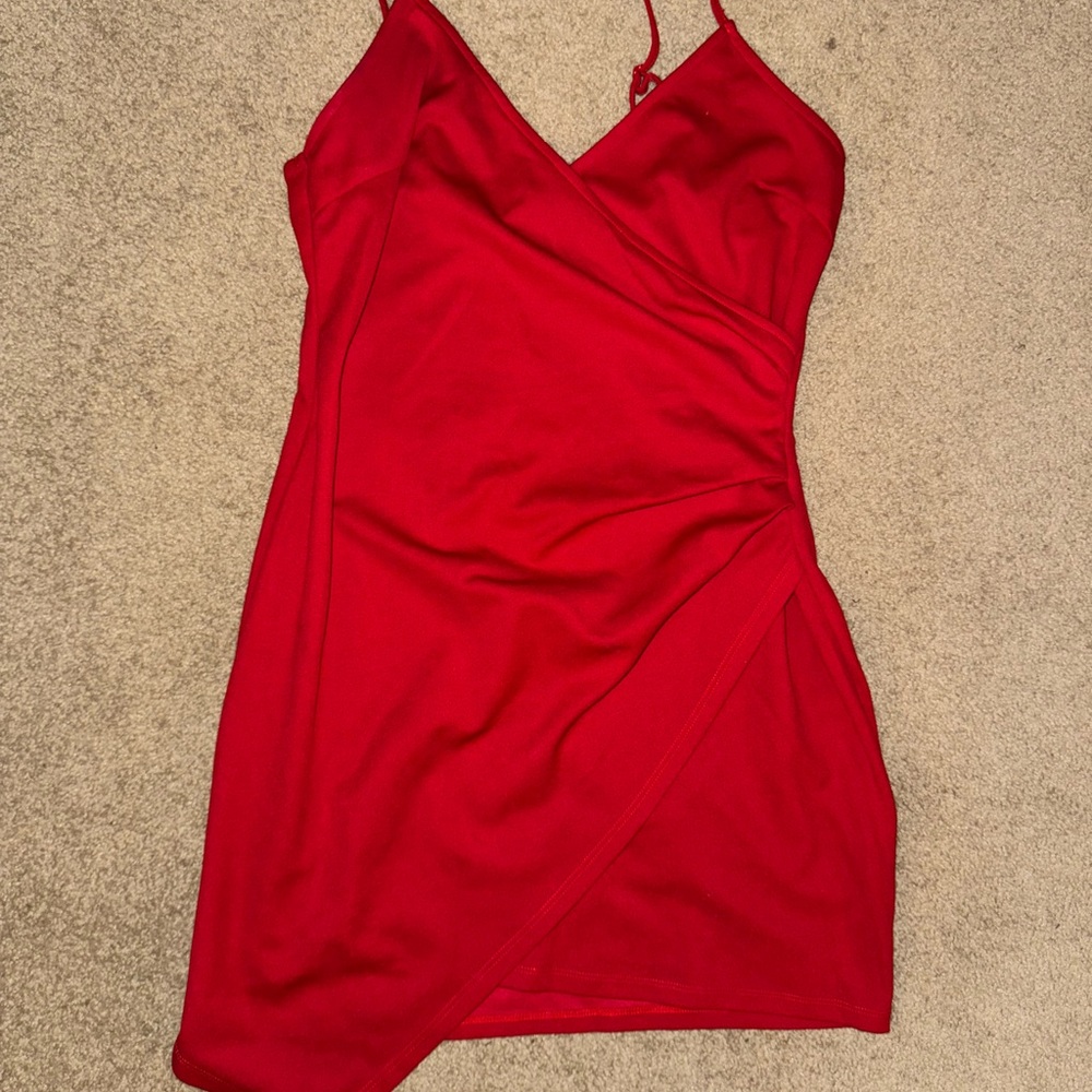 SHEIN Vibrant Red Mini Dress